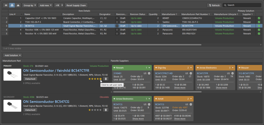 ActiveBOM, adding a Manufacturing Link to create another Solution
