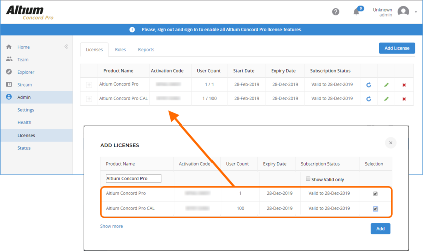Getting your Altium Concord Pro installation licensed is a breeze, thanks to self-serve licensing from those licenses available to you through your account.