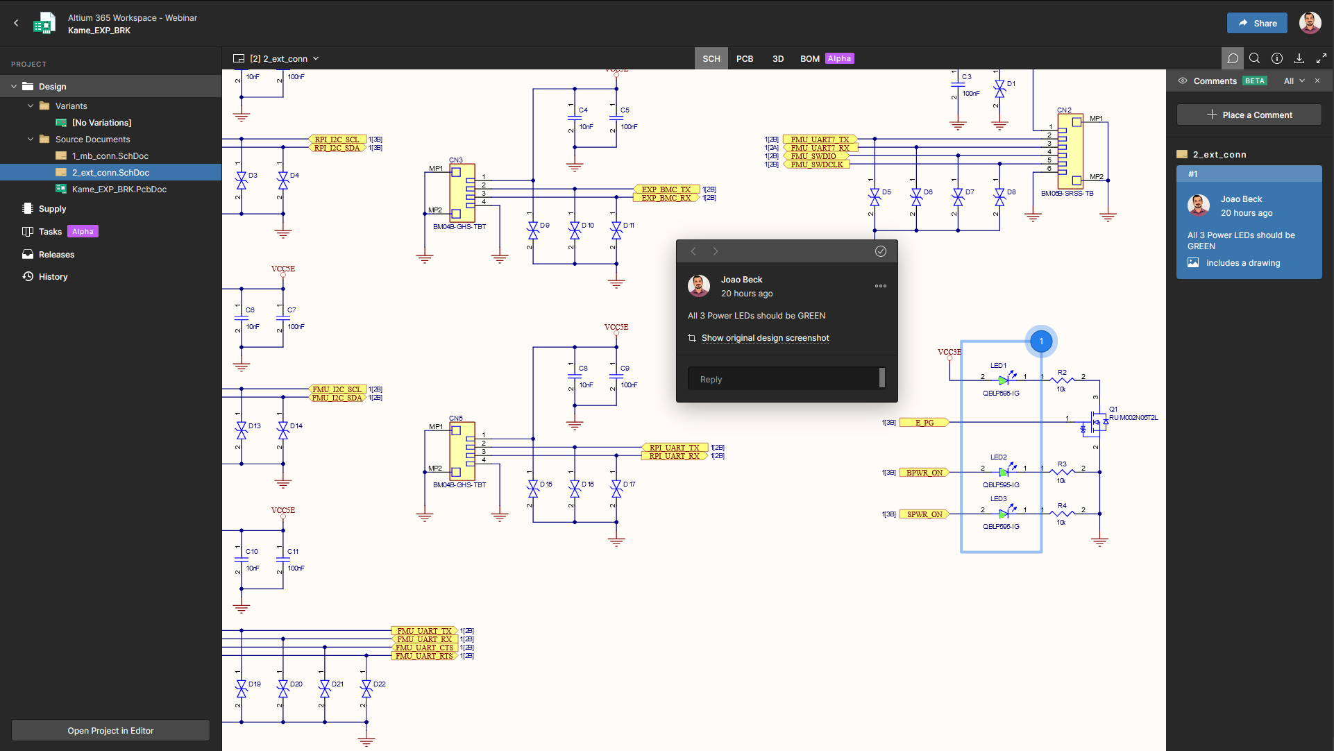 Schematic Commenting in NEXUS
