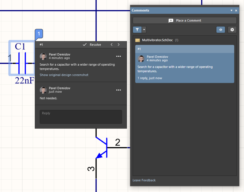 Replying to a comment.