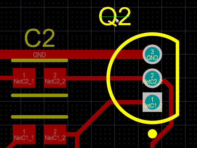 PCB editor, moving a component Designator to resolve a Silk to Silk clearance error