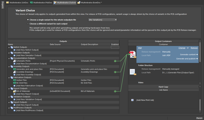 Example of an OutputJob file