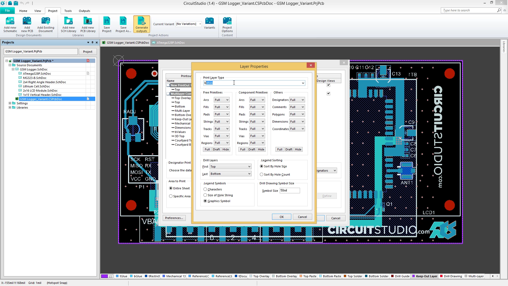 Schematic & PCB Printouts