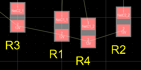 PCB editor, selecting components for alignment