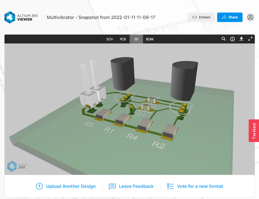 Design snapshot in Altium 365 Viewer